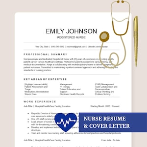 ATS-Friendly Nursing Student Resume and Cover Letter Template (Google Docs)