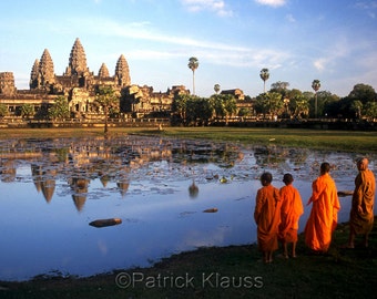 Angkor Wat - 5x7 print in 8x10 mat, fine art photograph, cambodia photography, angkor photograph, angkor wat photo, buddhist monks photo