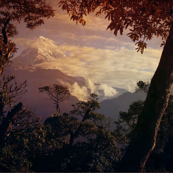 Annapurna III - Mountain photography color 5x7 matted print Annapurna Region Fine Art Photography