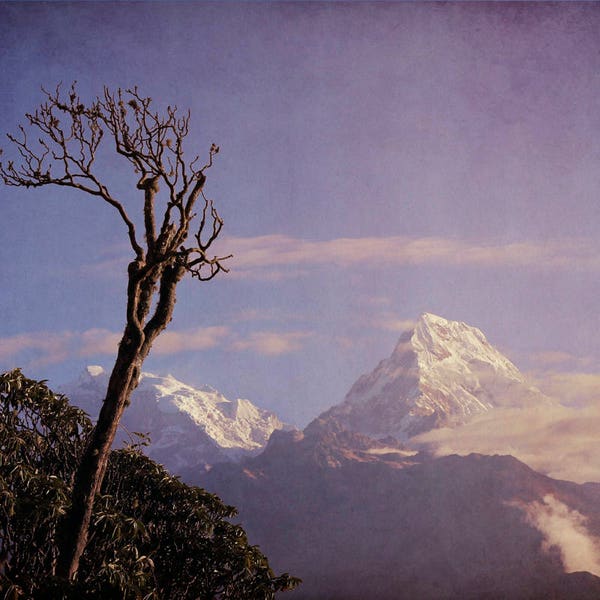 Annapurna II - Mountain photography color 5x7 matted print Annapurna Region Fine Art Photography