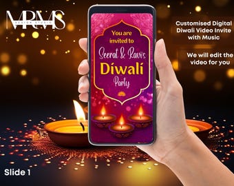 Diwali Invite Video | Digital Diwali Invitation | Diwali Greeting Card | Deepavali Celebration/Dinner Invitation Video | Diya & Fireworks