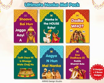 Nanka Mel Jaggo Signs | Punjabi Wedding Jaggo Props - Instant Download & Print