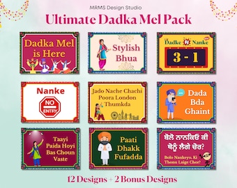 Dadka Mel Digital Props: Indian Wedding Signs (PDF)