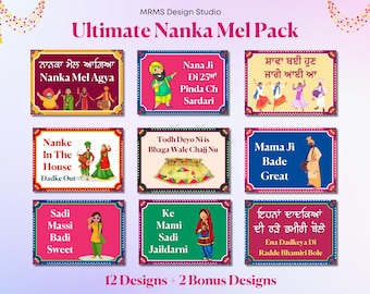 Nanka Mel Jaggo Signs: Indian Wedding Props (PDF Download)