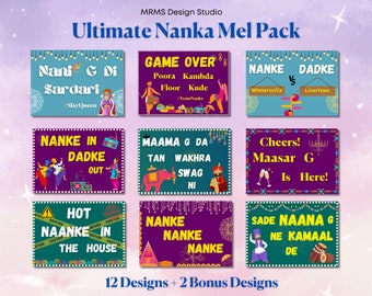 Nanka Mel Jaggo Signs: Indian Wedding Photo Props (Instant Print)