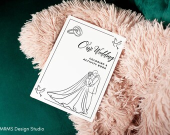 Kids Wedding Coloring & Activity Booklet, Printable Wedding Coloring Activity Pages Instant Download for Kids, Children Wedding Favors