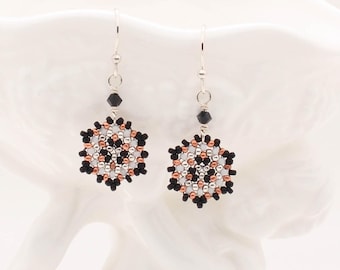 Petra Beaded Mini Mandala Earrings