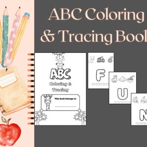 28 Printable Kids Coloring and Tracing Book