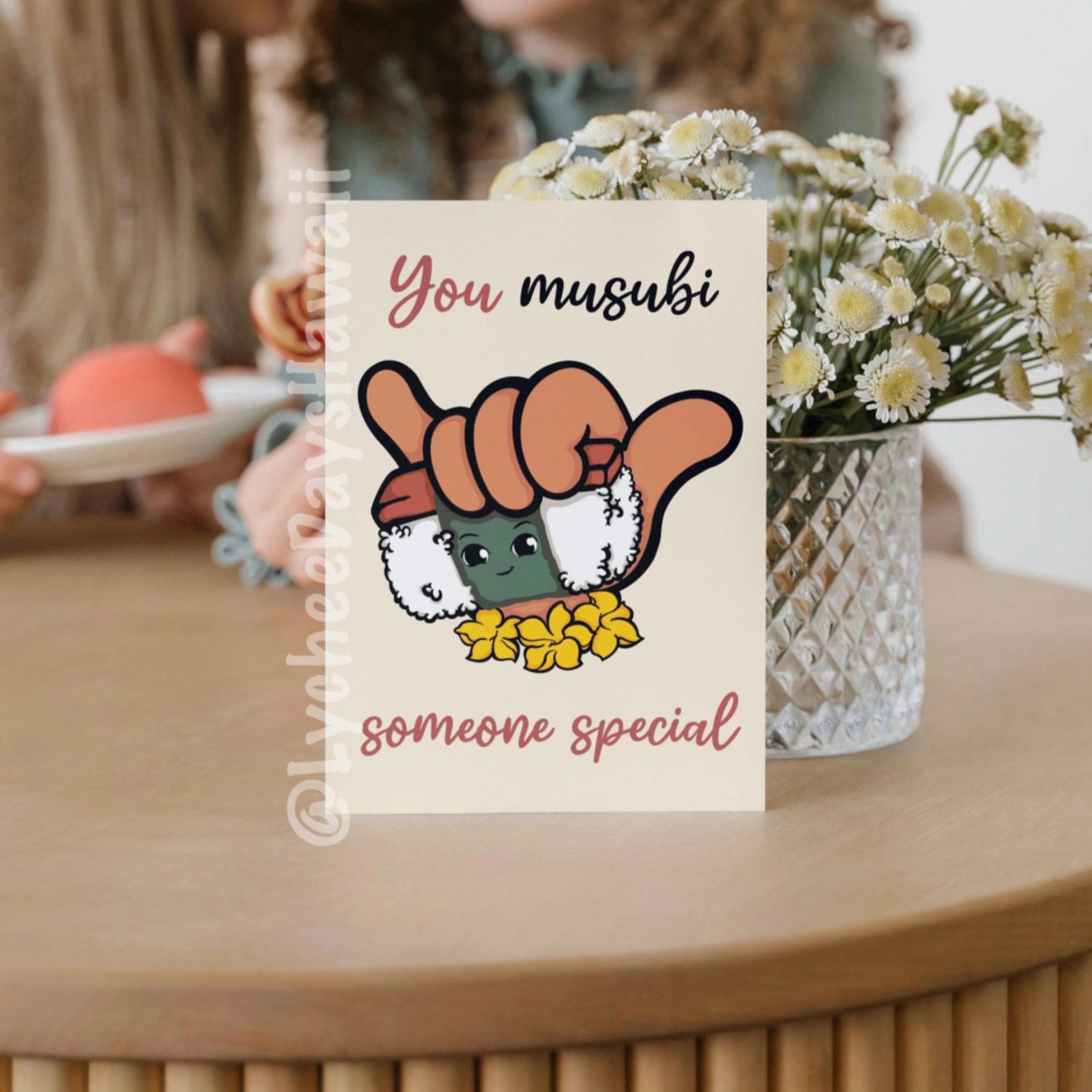 Musubi Shaka Handmade Greeting Card - Blank or Specialized Options for ...
