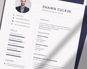 Word Resume Template | Professional Modern CV with Photo | Editable | Instant Download