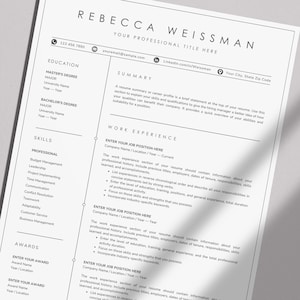 ATS Friendly Resume Template | Resume Template for Word, Pages, Google Docs | ATS Resume Template | ATS Cv Resume | Professional ATs Resume