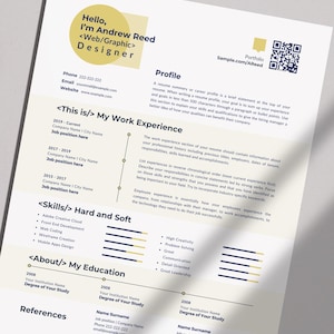 Creative Resume Template for Word, Pages | Modern Resume | Word Resume Template | Mac Pages Resume Template | CV Template