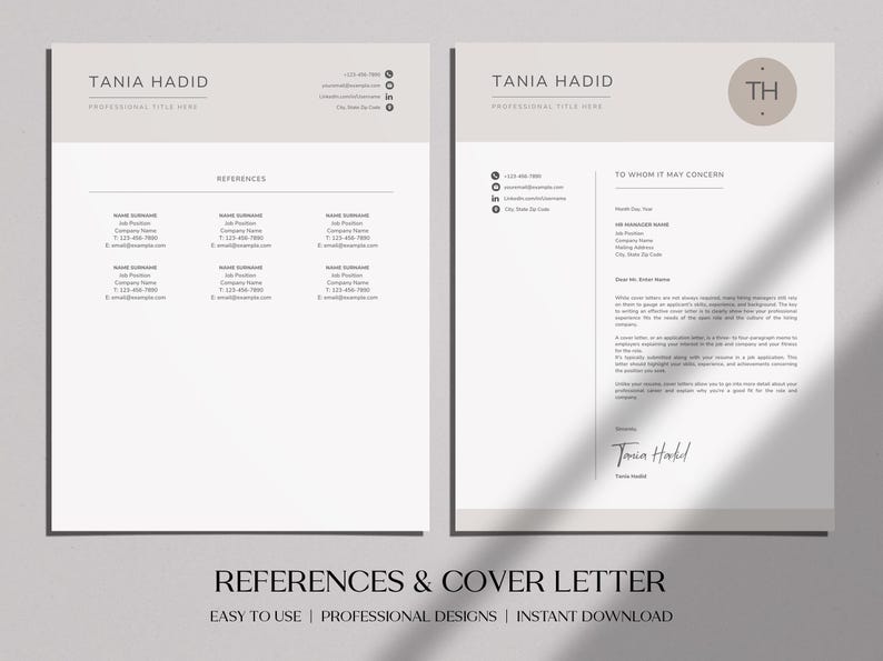 Apple Pages Resume Template | Modern Professional CV | Editable Clean ...