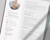 Apple Pages Resume | Modern CV Template with Photo | Editable Professional Resume