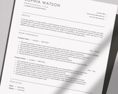 ATS-Friendly Word Resume | Minimalist Professional CV | Editable | Instant Download