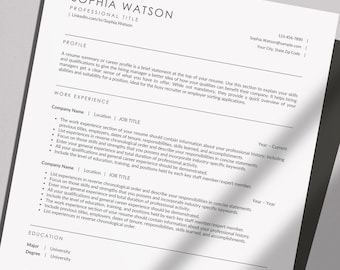 Word Resume Template | ATS Professional Resume Template | Word CV Template | ATS Friendly Resume Template | Professional ATs Resume for Word