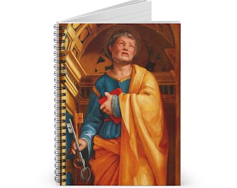 Saint Peter the Apostle and Pope Notebook, Adoration Journal, Catholic Notebook, Religious Christmas Gift Idea, Christian Diary