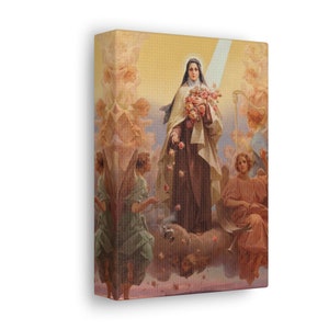 St. Thérèse of Lisieux the Little Flower Canvas Print, Catholic Saint ...
