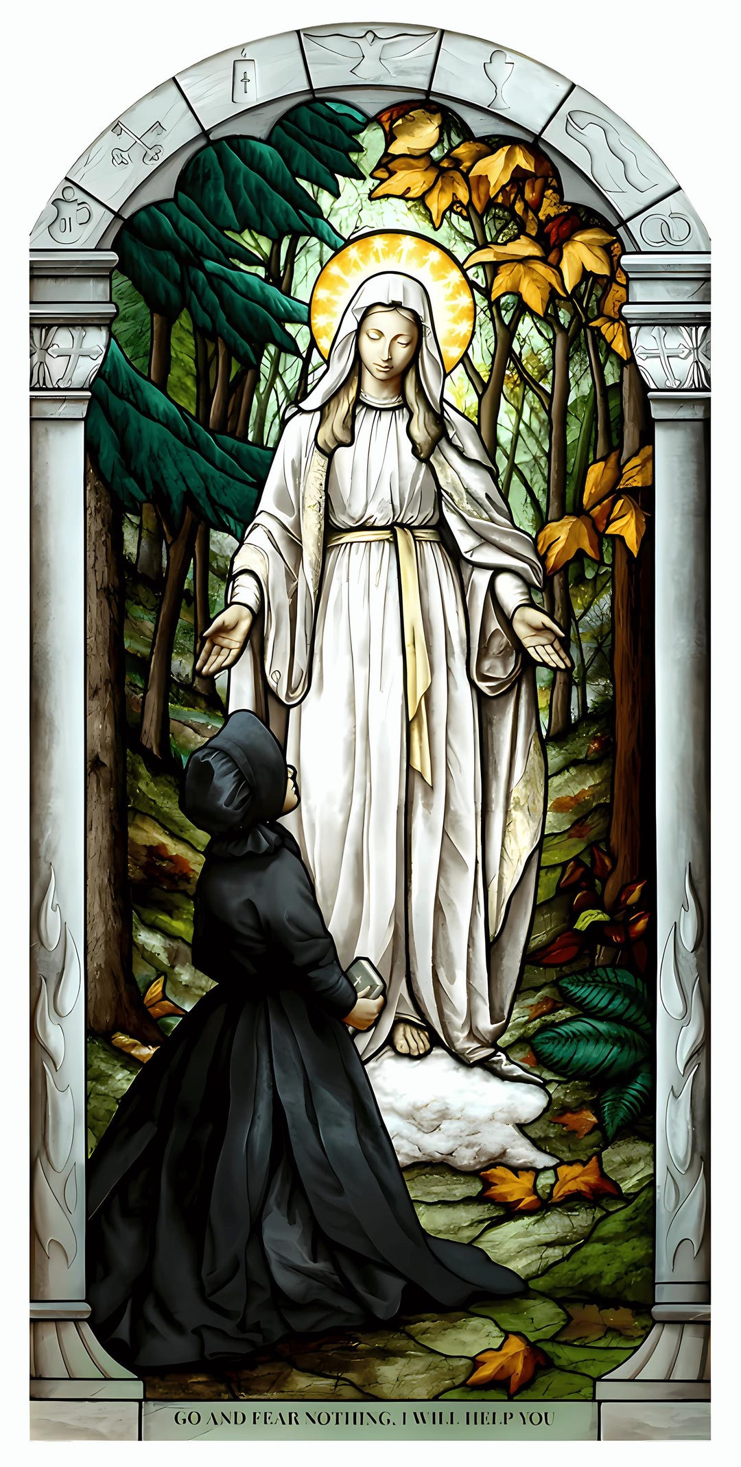 Our Lady of Champion Digital Download, Catholic Stained Glass ...
