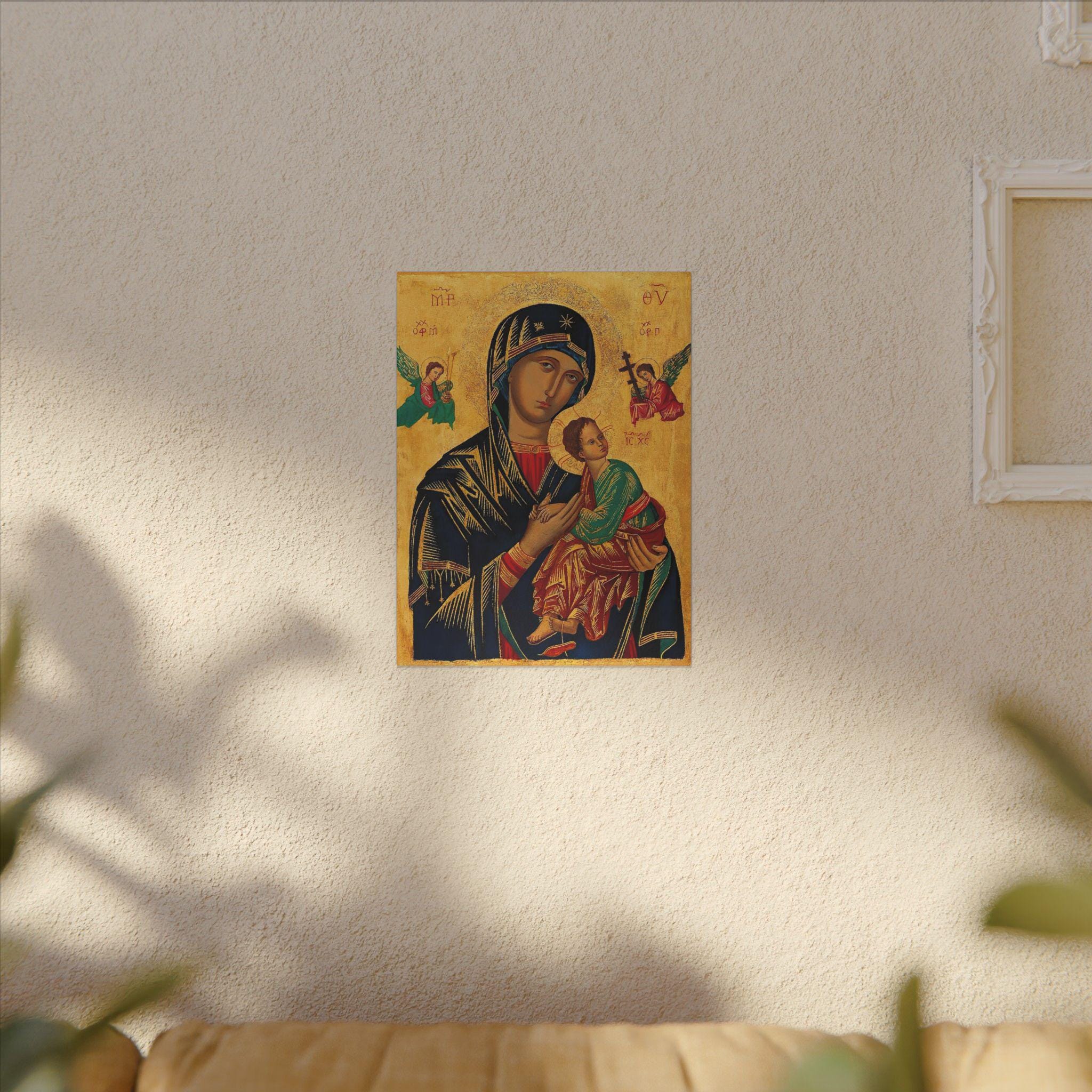 Our Lady of Perpetual Help Canvas Stretched Matte Religious Wall Art ...