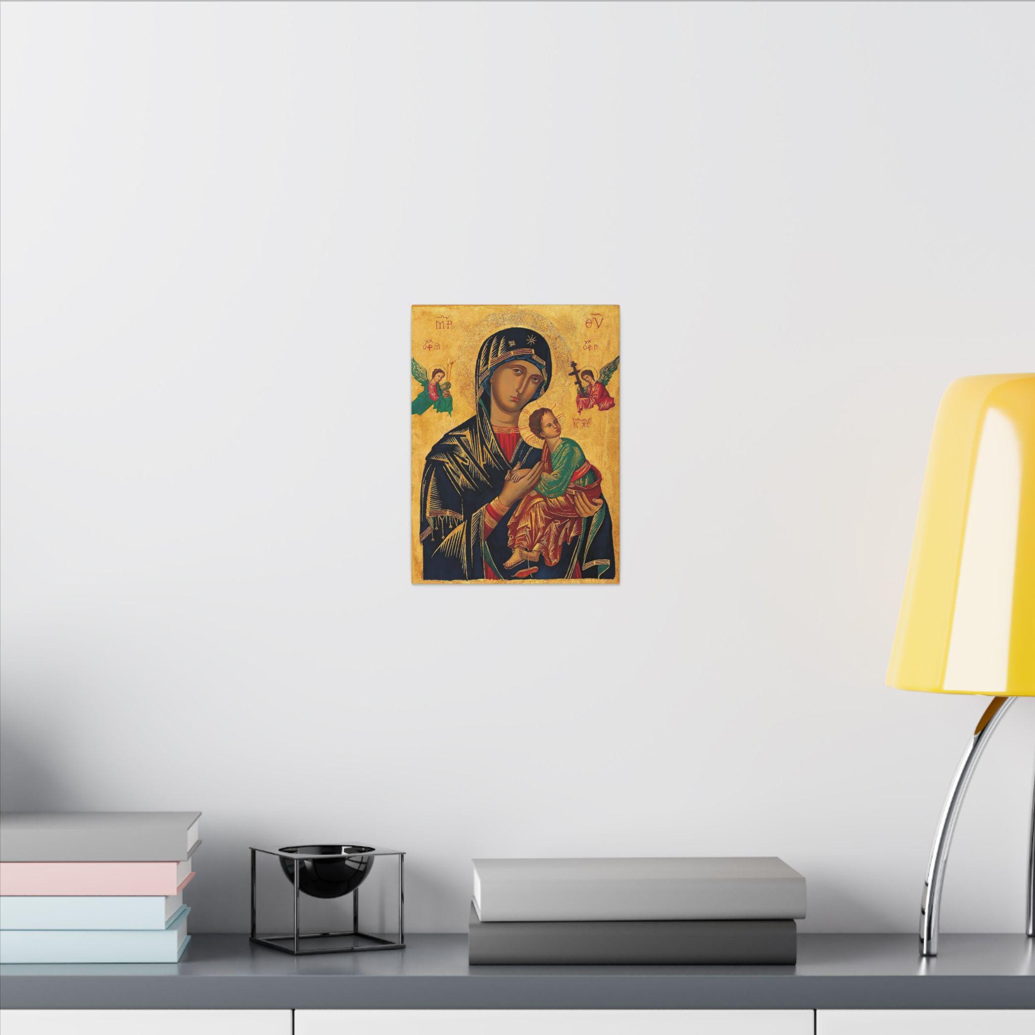 Our Lady of Perpetual Help Canvas Stretched Matte Religious Wall Art ...
