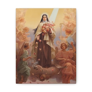 St. Thérèse of Lisieux the Little Flower Canvas Print, Catholic Saint ...