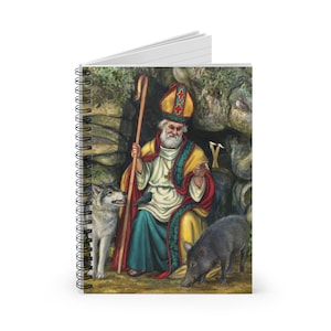Cuaderno católico de San Blas, diario de adoración eucarística, idea de regalo de confirmación, San Blas, arte del Niño Jesús