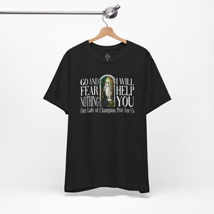 Our Lady of Champion Catholic Tee, Champion Wisconsin Shrine, Our Lady of Good Help Catholic T Shirt Gift, Marian Devotion Gift, Kids Sizes image 6