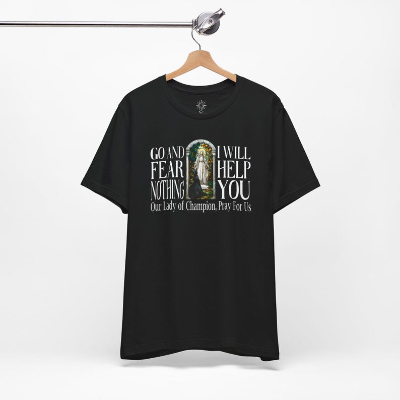 Our Lady of Champion Catholic Tee, Champion Wisconsin Shrine, Our Lady of Good Help Catholic T Shirt Gift, Marian Devotion Gift, Kids Sizes image 6