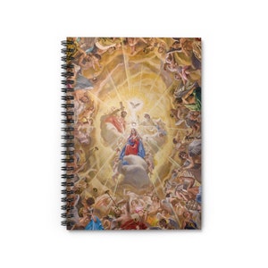 Die Krönung Mariens als Königin des Himmels Notizbuch, katholisches Anbetungs-Journal, religiöses Tagebuch, christliches Notizbuch-Geschenk