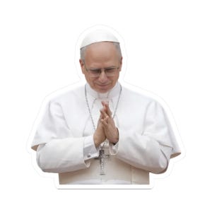 Adesivi in vinile di Papa Leone XIV per borraccia e computer portatile, adesivi motivazionali per regali, decorazioni religiose divertenti, bicchiere impermeabile