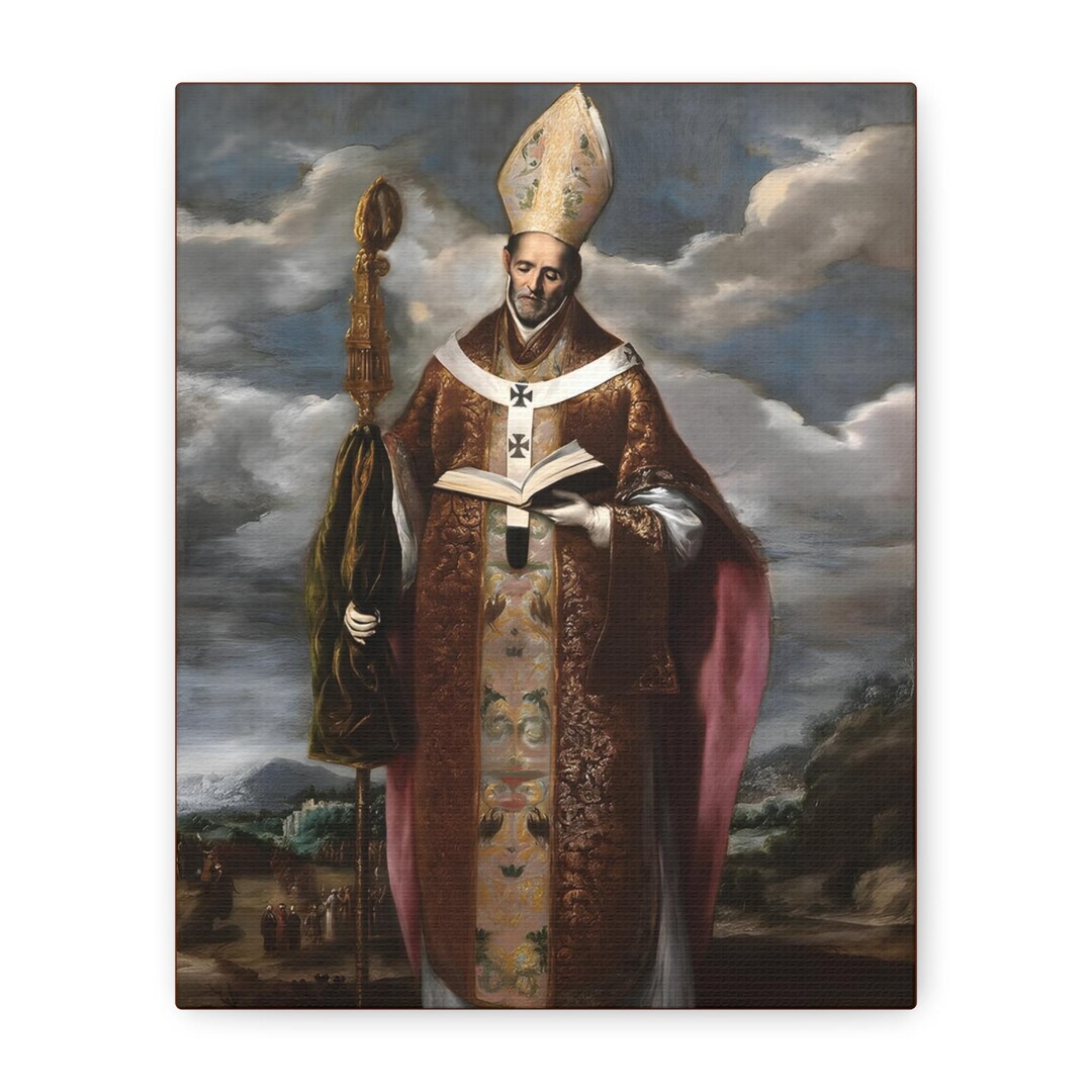 Saint Gregory Nazianzen Catholic Canvas Print Gift, Religious Wall Art ...
