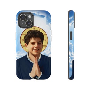 Carlo Acutis Blessed and Saint Samsung iPhone Hard Case Protector, Catholic Gift for Confirmation, Millenial Saint image 2