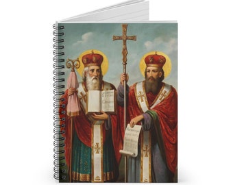 Saints Cyril and Methodius Catholic Notebook, Confirmation Saint Gift Idea, Christmas Present for religious family, Adoration Journal