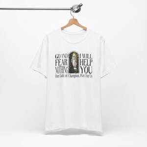 Our Lady of Champion Catholic Tee, Champion Wisconsin Shrine, Our Lady of Good Help Catholic T Shirt Gift, Marian Devotion Gift, Kids Sizes image 7