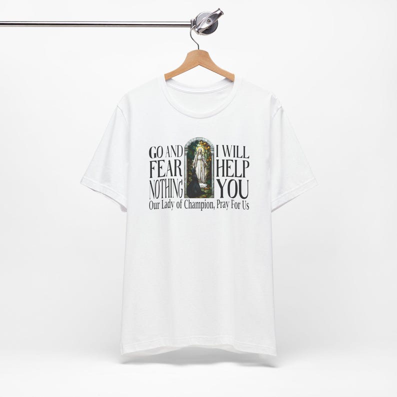 Our Lady of Champion Catholic Tee, Champion Wisconsin Shrine, Our Lady of Good Help Catholic T Shirt Gift, Marian Devotion Gift, Kids Sizes image 7