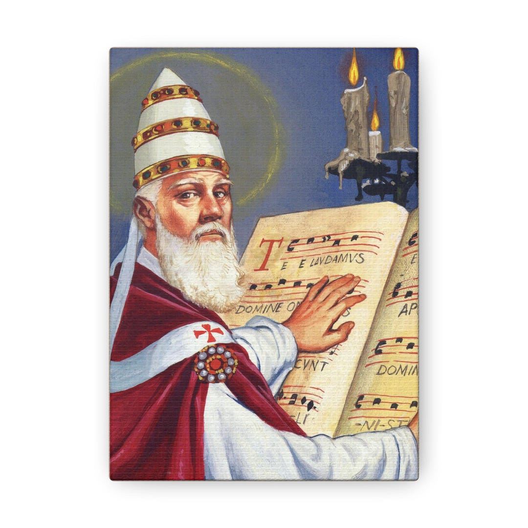 St Gregory Catholic Wall Art Confirmation Gift, Religious Wall Art Gift ...