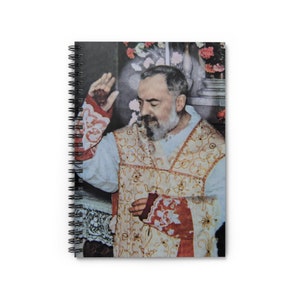 Journal de confirmation de l'adoration de Saint Padre Pio, carnet de prières catholique, idée cadeau Saint de confirmation pour garçon