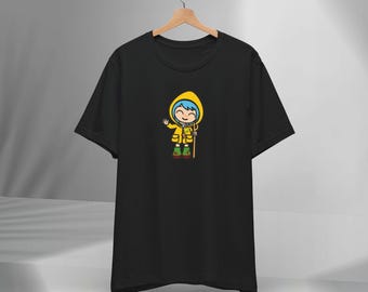 Luce Waving Unisex Tee, Catholic Religious Shirt, Jubilee Mascot 2025 Japan, Christmas Gift for Anime Fan