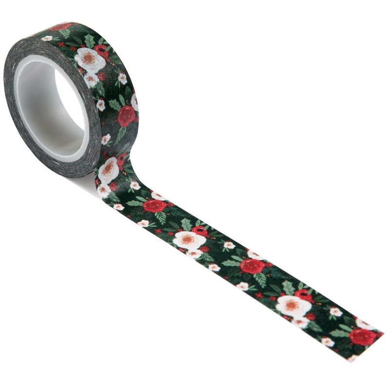 Carta Bella Happy Christmas Washi Tape 30' Acogedora cinta decorativa floral y floral imagen 1