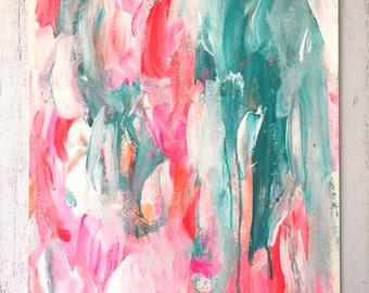 Surrender Original Art Acrylic Painting Abstract Style, Painted on Watercolour Paper Size 38.2 x 27.7cm