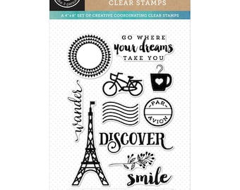 Hero Arts Discover Clear Stamps, Travel, Stamping, Craft, Scrapbooking, Cards