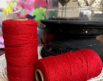 Solid Red Bakers Twine 4 ply 100 metre roll, Wrapping, Gift Tags, Scrapbooking, party supplies
