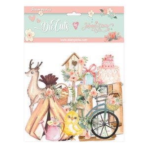 Stamperia Celebration Chipboard Die-Cuts Pack Scrapbooking, Craft Ephemera
