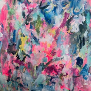 Original Abstract Wild Side Acrylic Painting on Watercolour Paper 12 x 17 inches