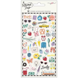 Maggie Holmes Andata e Ritorno Puffy Stickers 50/Pz Artigianato, Scrapbooking, Planner