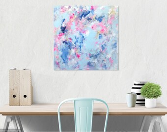 Cloud Dreaming Original Painting, Abstract Art, Painted Canvas, Interiors, Home Styling, Wall Decor 75.5 cm W x 75.5cm H x 3.5cm D