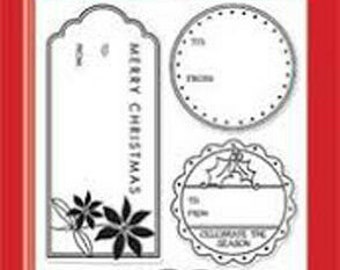 Hero Arts Happy Holiday Tags Clear Stamp Set, Cards, Gift Tags, Christmas Cards, Wrapping
