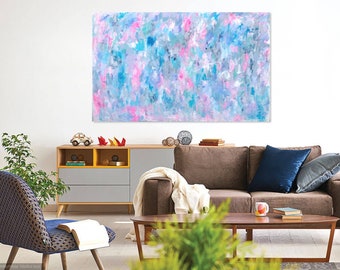 Dreamscape Original Painting, Abstract Art, Blue Artwork Painted Canvas, Interiors, Home Styling, Wall Decor