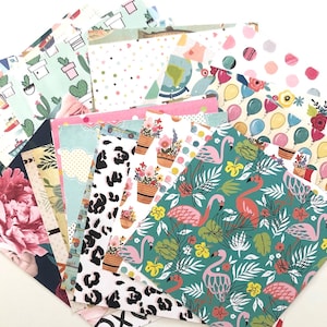 Patterned Papers Bundle 30 Sheets 6 x 6 inch, Bright, Colourful Designs